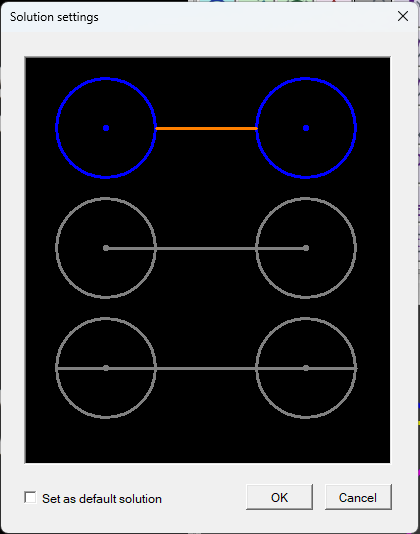 Easson2D two-circle distance options