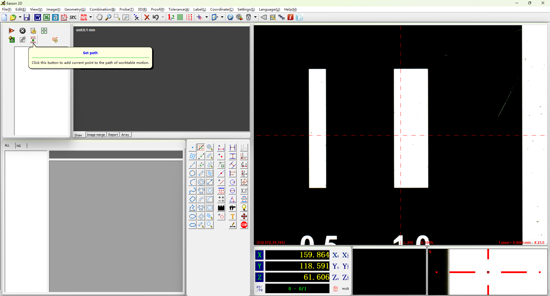 Easson2D set path